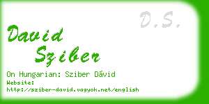 david sziber business card