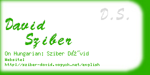 david sziber business card